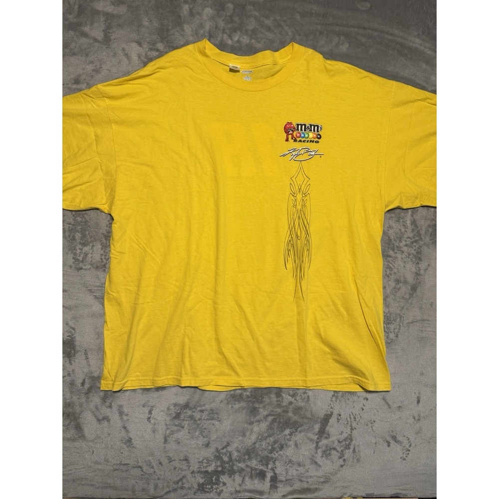 Chase Authentics NASCAR T-Shirt Mens 3XL Yellow Kyle Busch M&Ms Racing 18